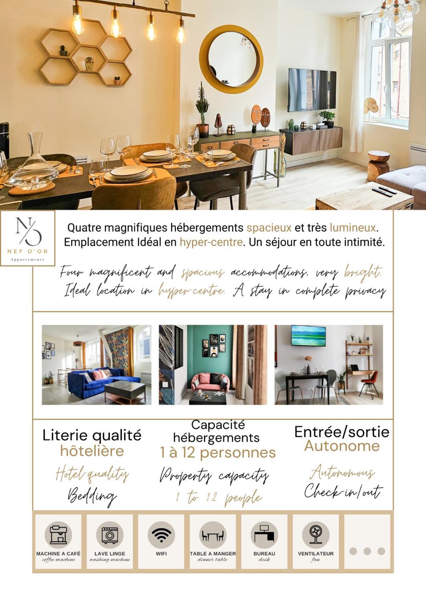 Les Appartements De La Nef D'Or Saint-Quentin  Kültér fotó